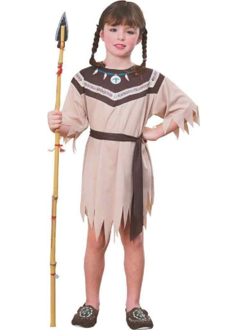 Kids Native American-Inspired Costume Accessories Tan Brown Size Medium 8-10